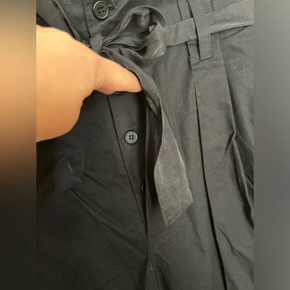 NWT Anthropologie Tiny Dojo Black High Waisted Minimalist Button Front Pants 14 - Picture 6 of 16